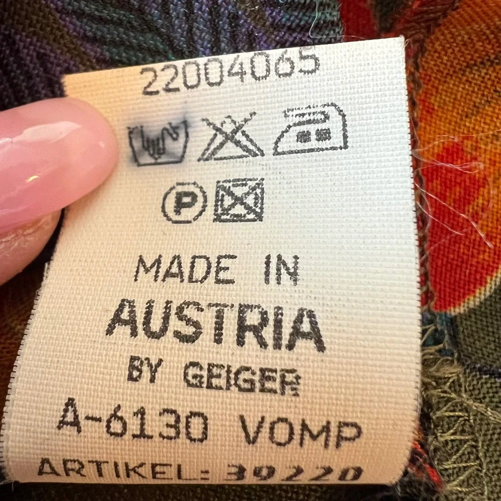 Geiger Collections Vintage Pure New Wool Floral Skirt Set Made in Austria S/M - Picture 13 of 13